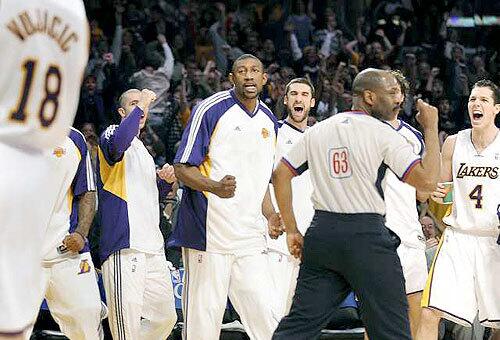 Lakers cheering