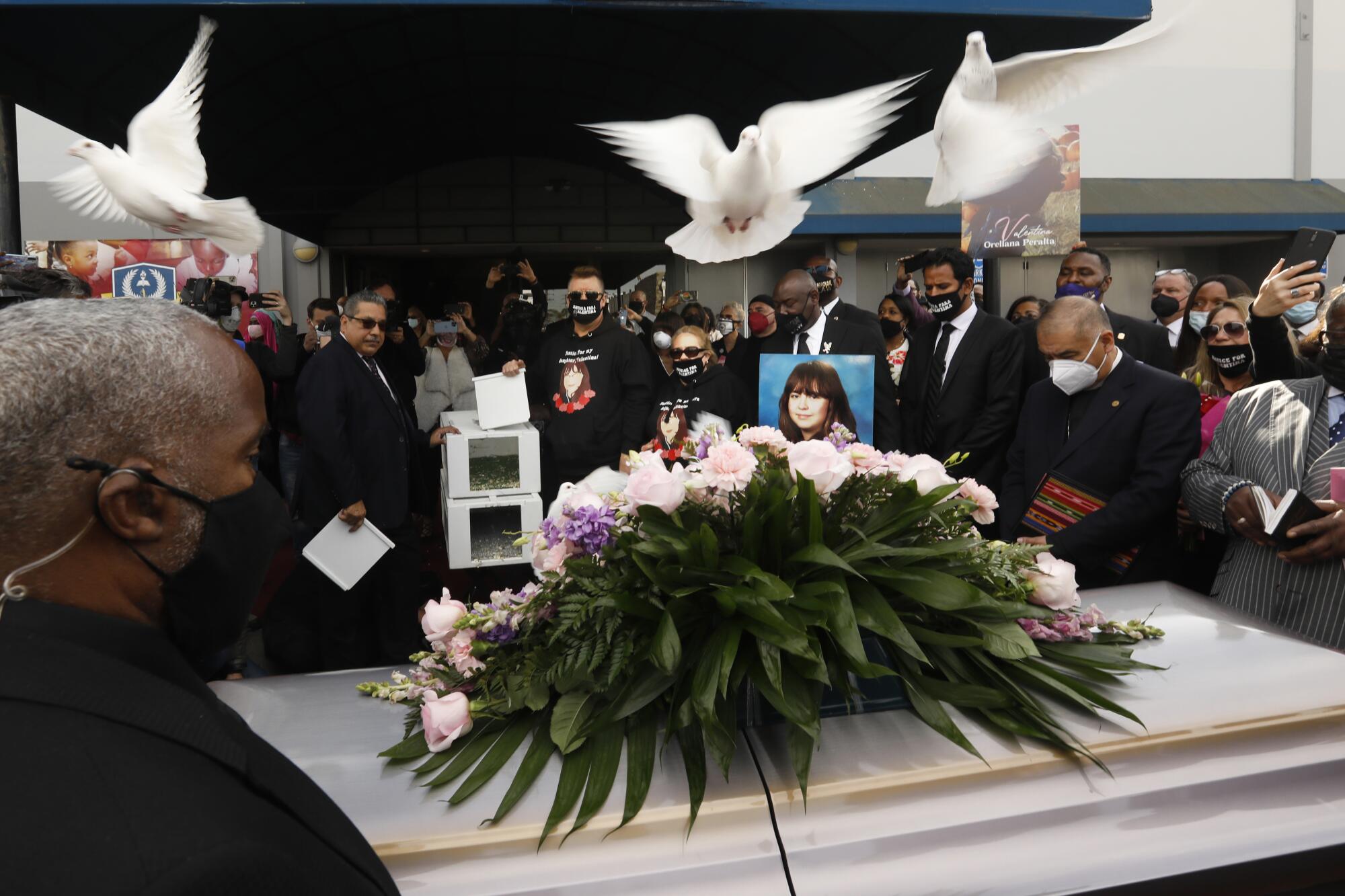 Mourners gather for Valentina Orellana Peralta funeral - Los Angeles Times