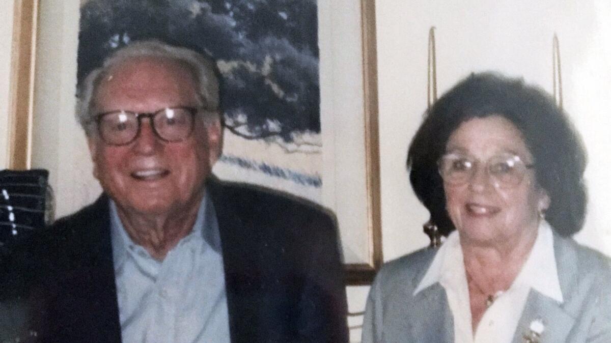 This undated photo provided by Michael Rippey shows his parents, Charles and Sara Rippey. Charles, 100, and Sara, 98, were unable to leave their Napa home and died when the Atlas fire swept through.