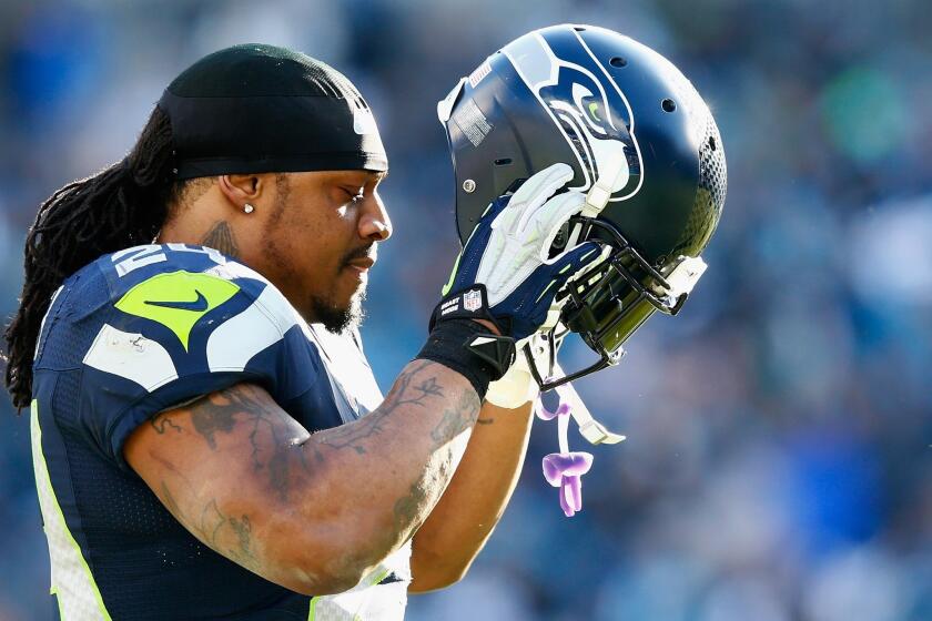 Injuries limited Marshawn Lynch to seven games during the regular season.