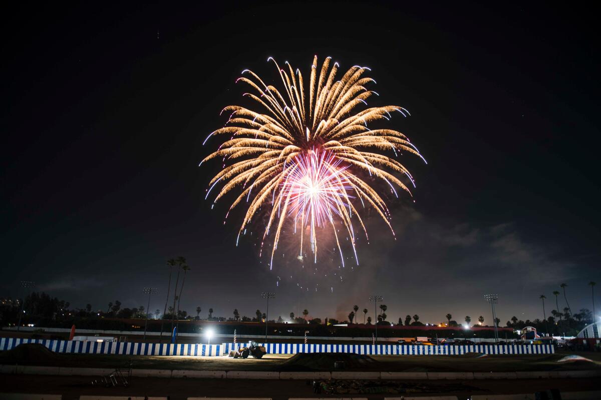 Fireworks in Pomona.