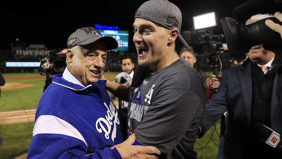 Column: Who can forget Tommy Lasorda's joy after the Dodgers won