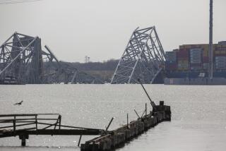 The Francis Scott Key Bridge collapsed in Dundalk, Maryland, on Tuesday, March 26, 2024. Six workers are missing and presumed dead after a cargo ship lost power and rammed into the bridge. (AP Photo/Ted Shaffrey)