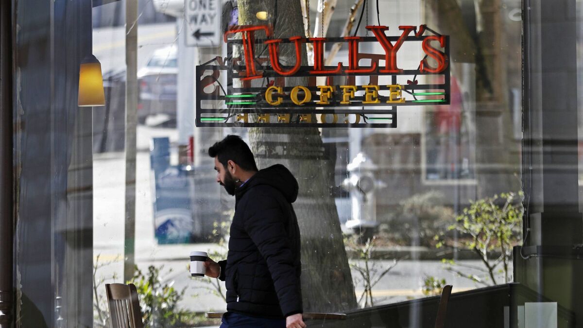 A Tully's Coffee outlet in Tacoma, Wash.