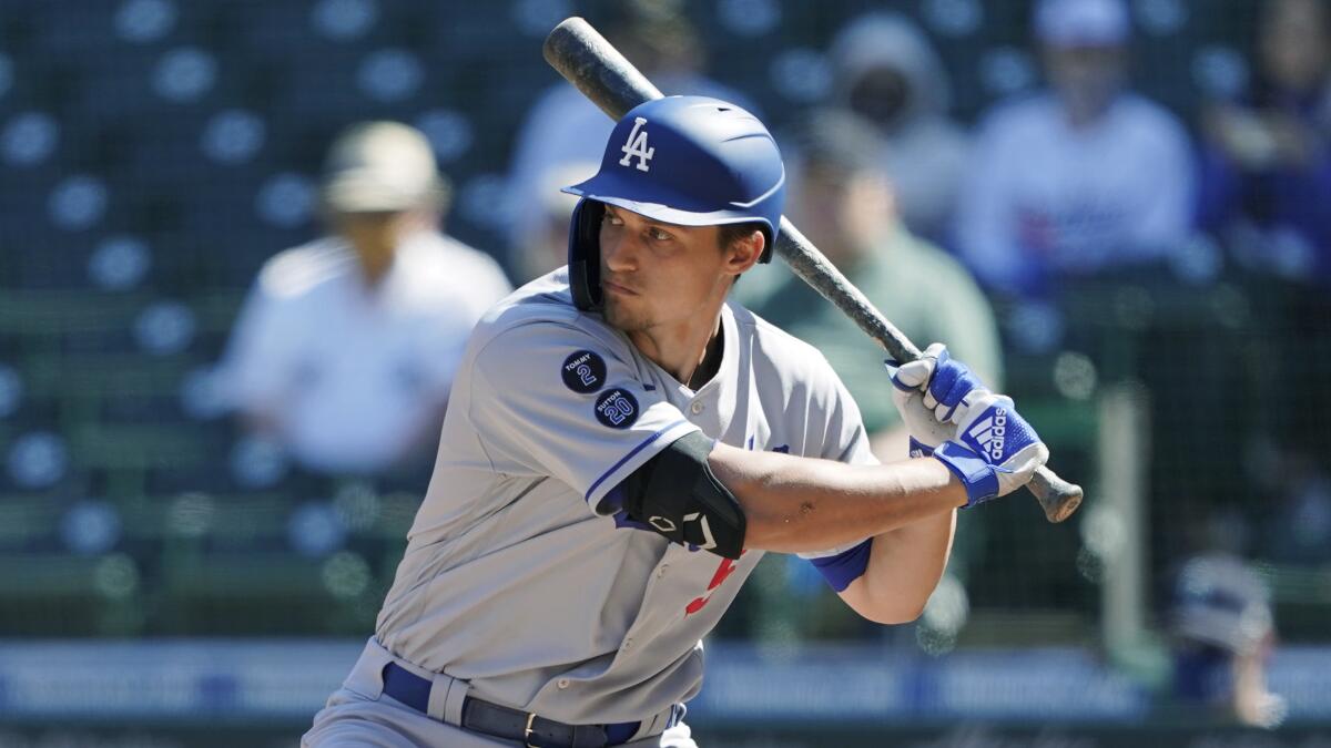 Corey Seager waits for a pitch against the Seattle Mariners 