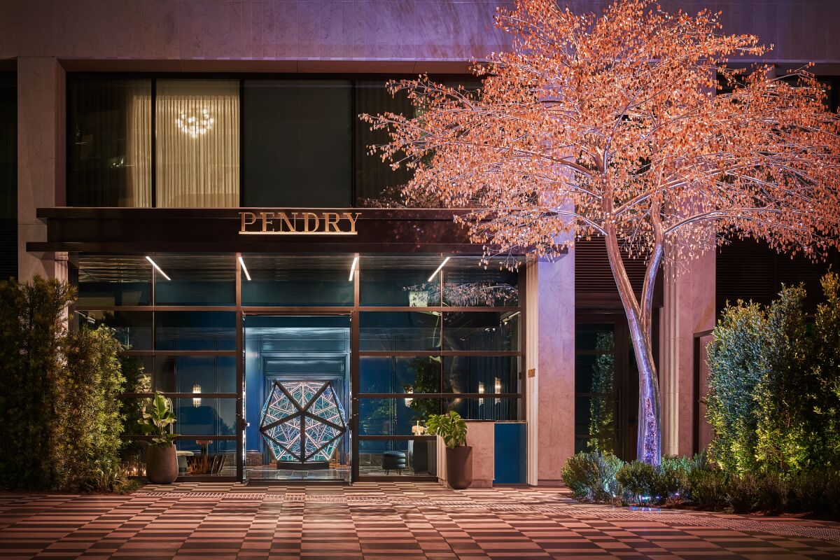 The exterior of Pendry hotel.