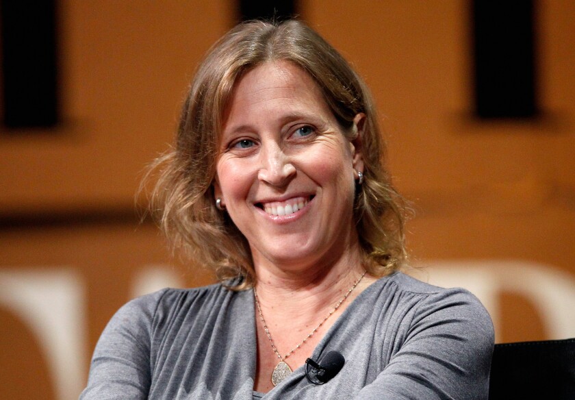 Susan Wojcicki speaks at the Vanity Fair New Establishment Summit in San Francisco on Oct. 9, 2014.