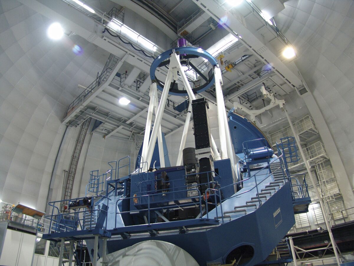 The 3.5-meter telescope at the Calar Alto observatory in Spain