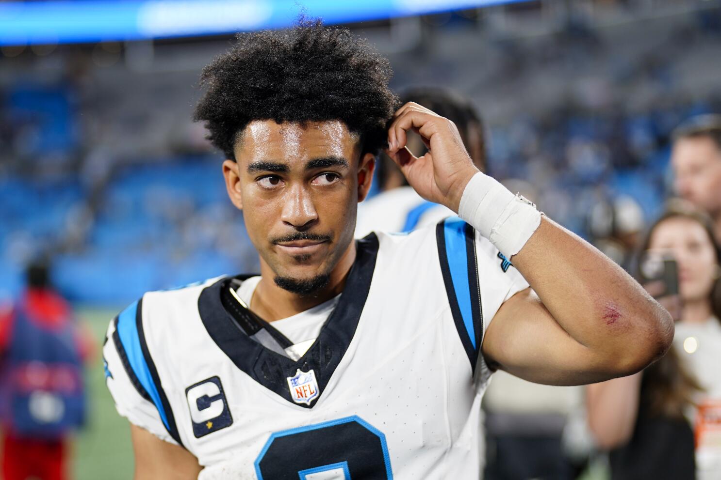 Panthers quarterback Young uncertain for Sunday's game at Seattle