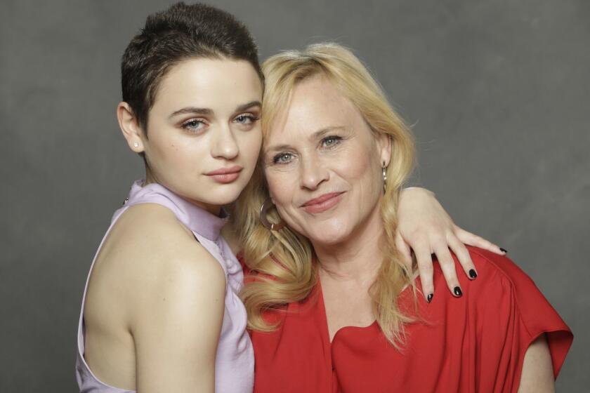 PASADENA, CA -- FEBRUARY 11, 2018: Patricia Arquette, right, and Joey King, star as mother and daughter in Hulu's "The Act." The anthology series looks at the real-life case of Dee Dee Blanchard (Arquette), a Missouri single mom who lied that her healthy daughter Gypsy (King) had brain damage, cancer, etc. and gained charity from it -- until her daughter killed her. (Myung J. Chun / Los Angeles Times)