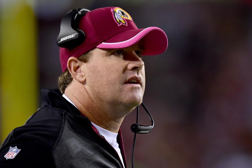 Washington Redskins Coach Jay Gruden wasn't happy about reports of his players laughing and joking after a loss Monday night.
