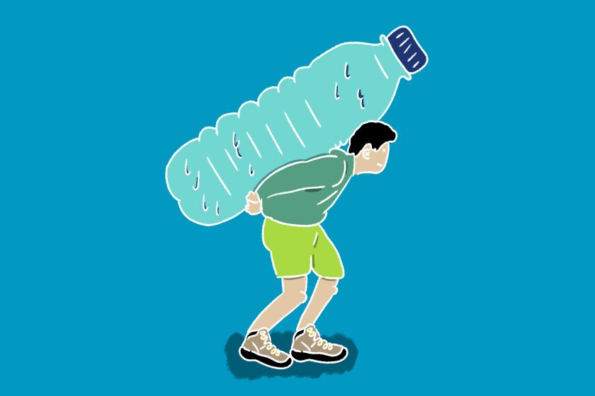 Graphic of a man carrying a large water bottle