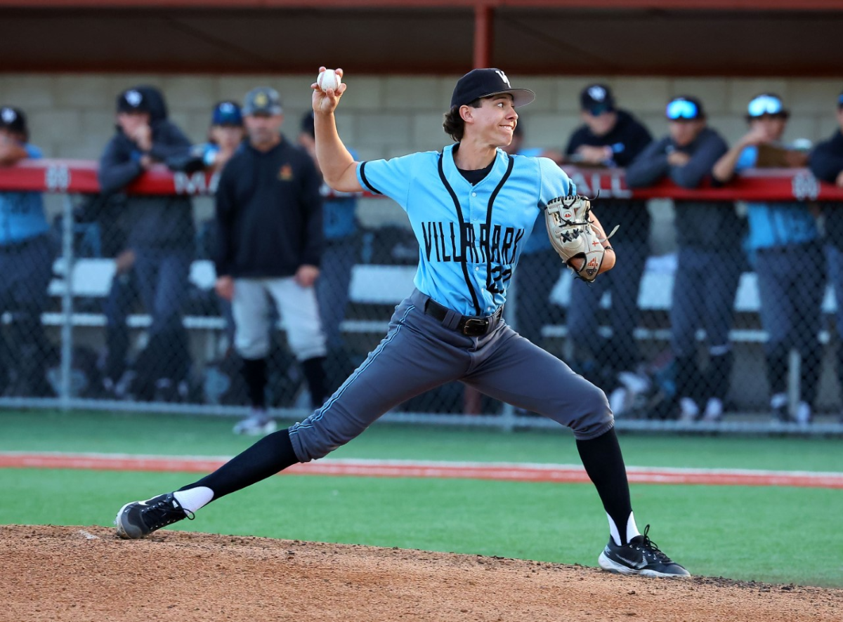 Villa Park's Justin Tims delivers during the third inning of an 11-3 win over JSerra in the Boras Classic.