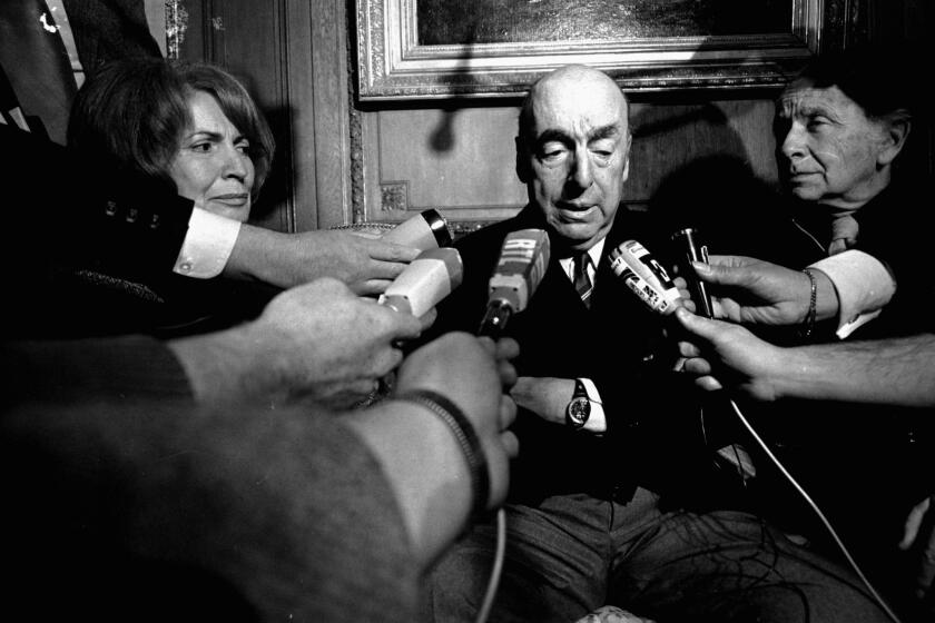 Pablo Neruda, serving as Chilean ambassador to France when he was announced as winner of the Nobel Prize for literature in 1971. His death two years later remains under scrutiny.