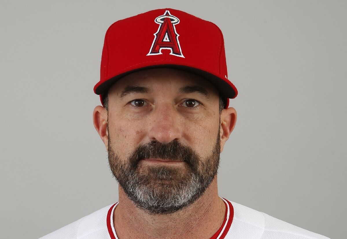 Angels pitching coach Mickey Callaway.