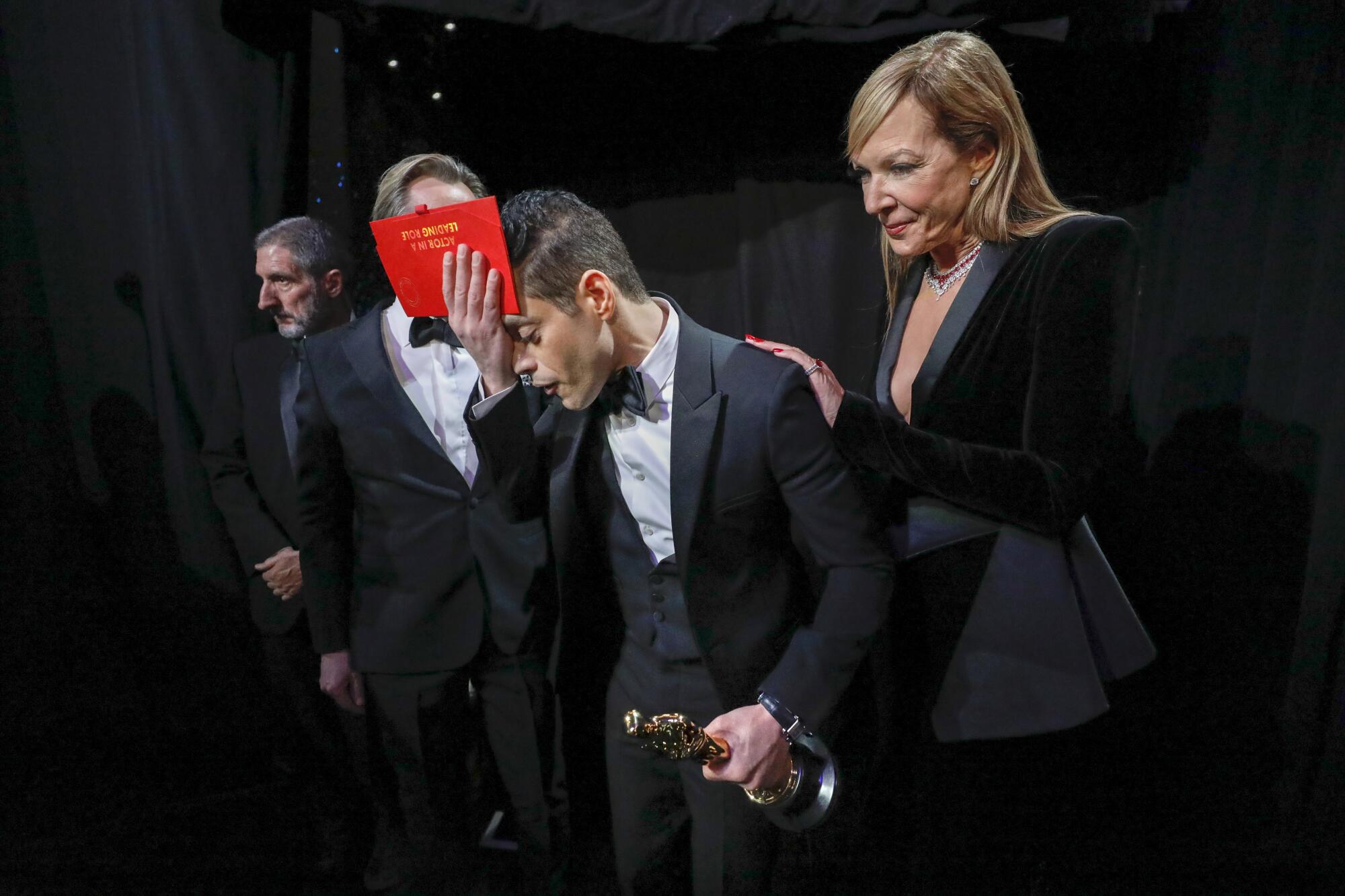 2019: Rami Malek reacts after winning the lead actor award for "Bohemian Rhapsody."