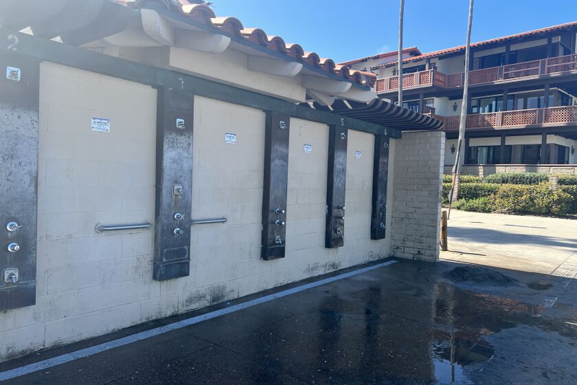 The showers at the Kellogg Park south comfort station were turned off for several days due to a broken valve.
