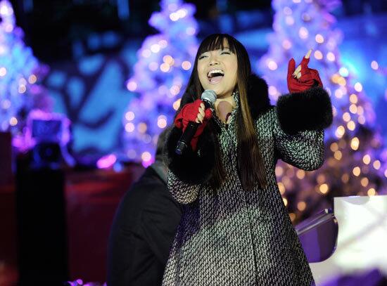 Charice performs at the Rockefeller Center Christmas ceremony.