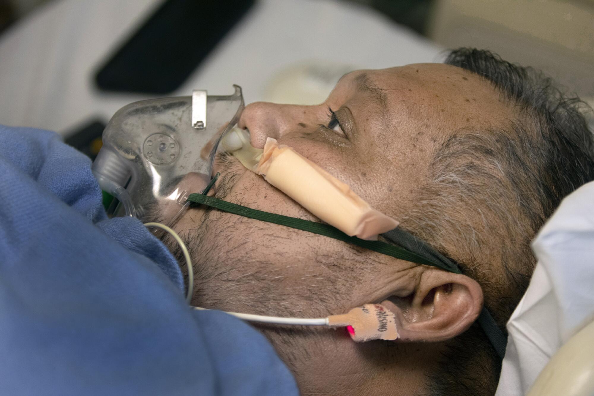 Mariano Zuñiga-Anaya, 57, at the hospital