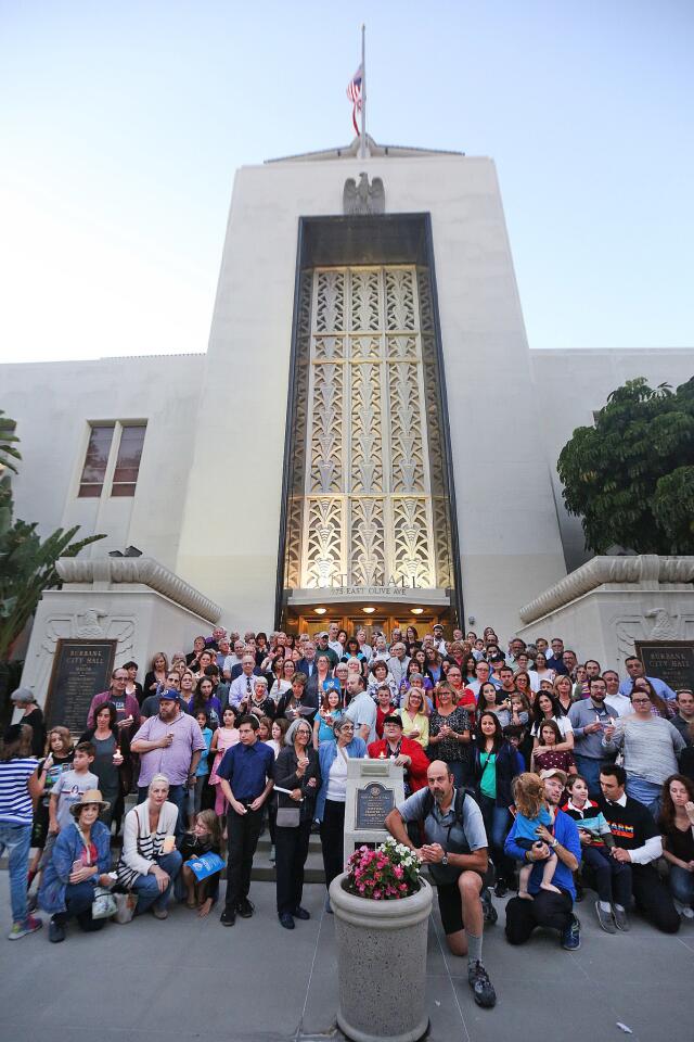 Photo Gallery: Vigil of Healing on Burbank City Hall steps for eleven killed in Pittsburgh Synagogue