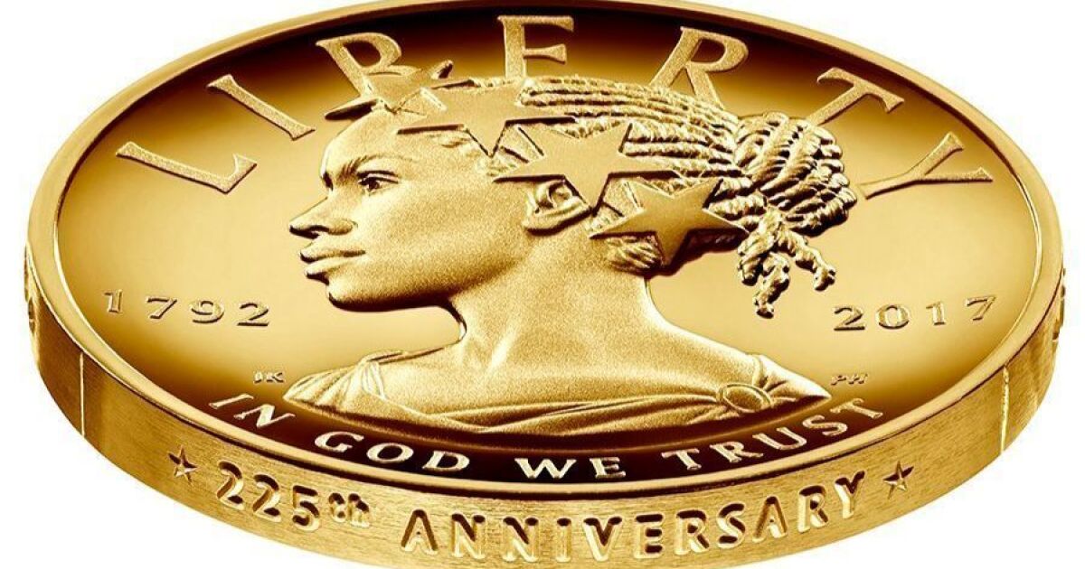 Liberty is depicted as a black woman on new $100 gold coin - Los ...