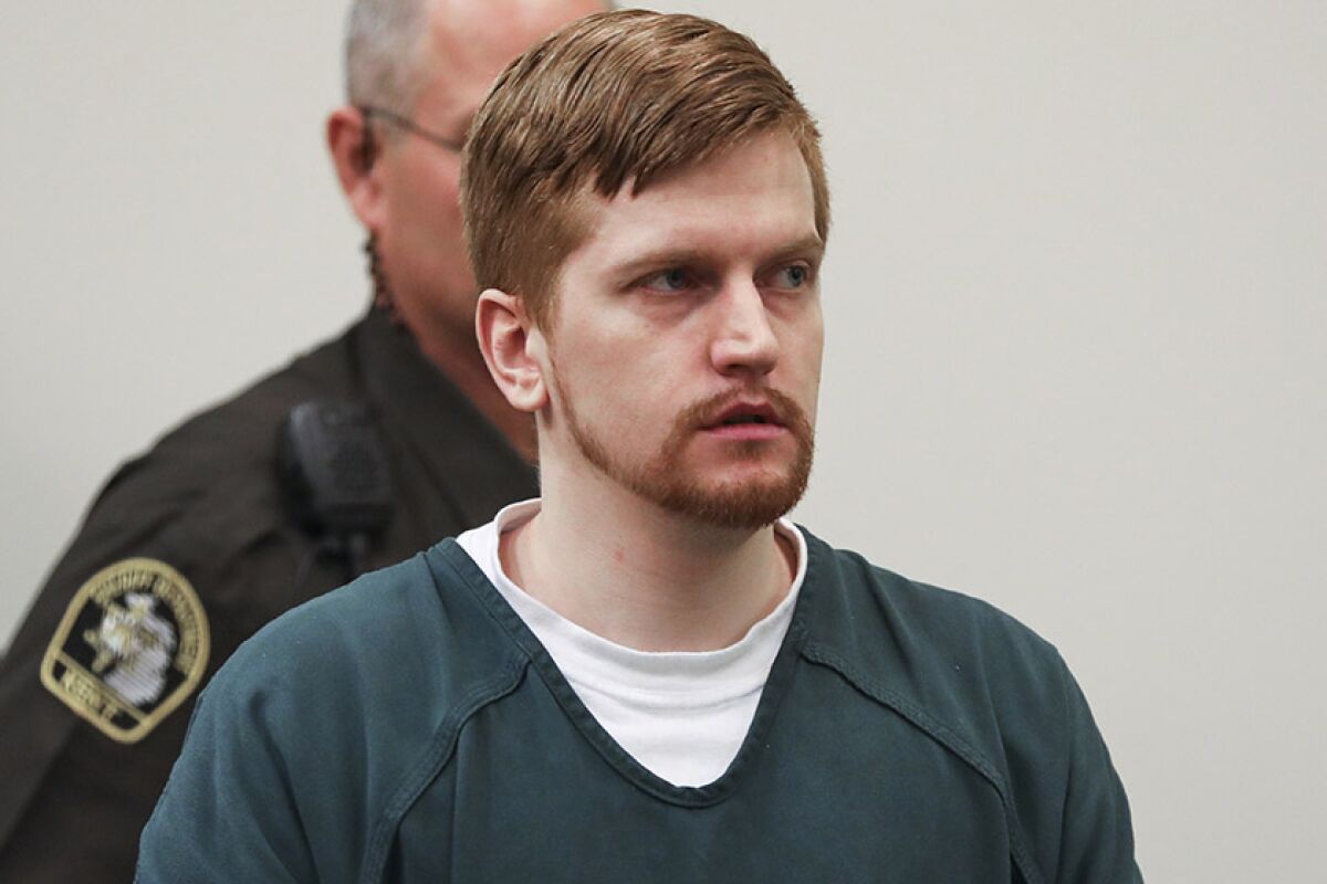 Jared Chance enters a courtroom in Grand Rapids, Mich., for his sentencing on Thursday.