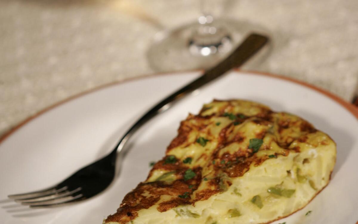 Tortilla Espanola with shishitos