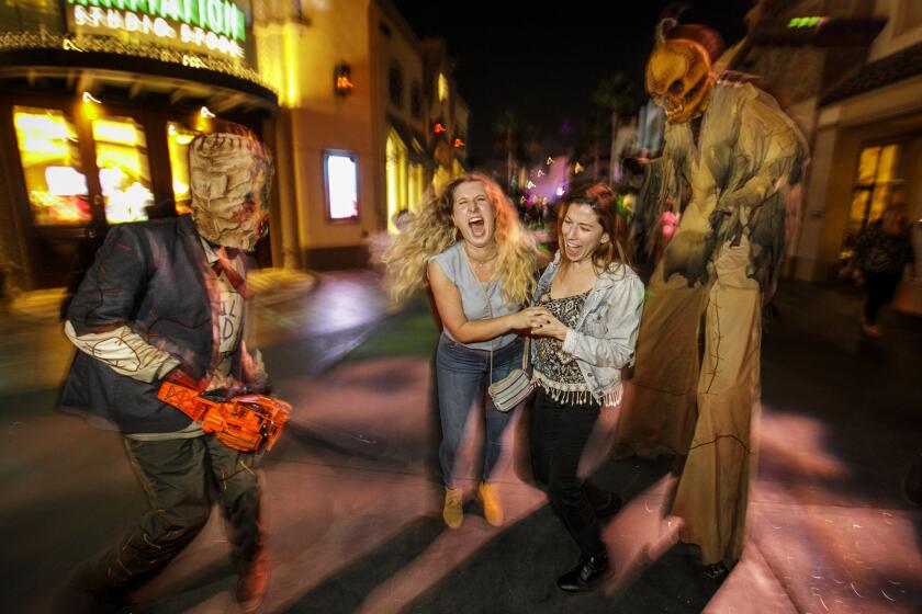 "Trick 'r Treat" scare zone at Universal Studios Hollywood's "Halloween Horror Nights" 2018.