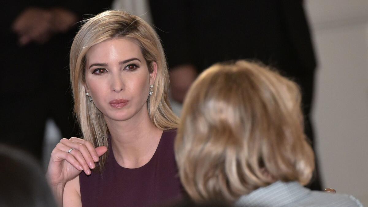 Ivanka Trump at the White House this month.