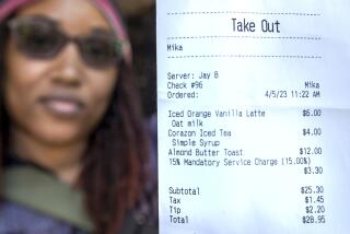 Meeka Smith, 43, visiting from Baltimore, Maryland, shows her receipt.