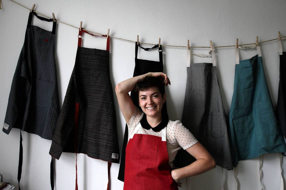 Ellen Bennett, 25, is the founder of Hedley & Bennett apron company in Los Angeles. She's also a part-time cook at Providence.