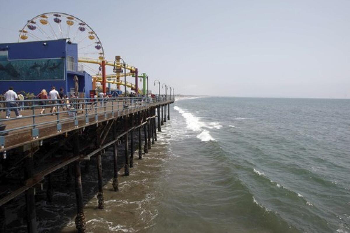 Santa Monica Pier is temporarily closed in light of the coronavirus threat.