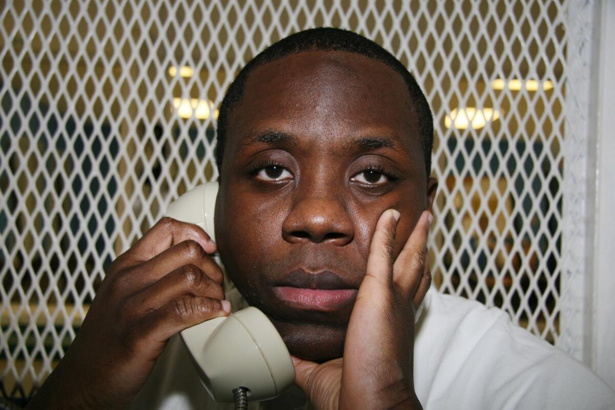 Condemned Texas inmate Raphael Holiday is seen during an interview last month at the Texas Department of Criminal Justice Polunsky Unit near Livingston, Texas.