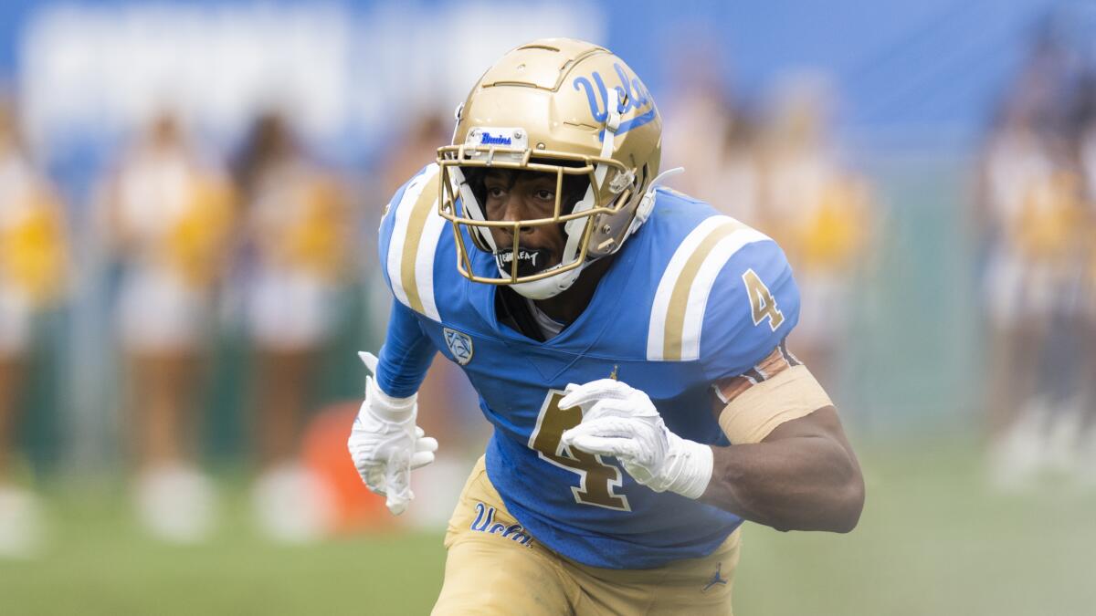 UCLA defensive back Stephan Blaylock runs during a game against South Alabama.