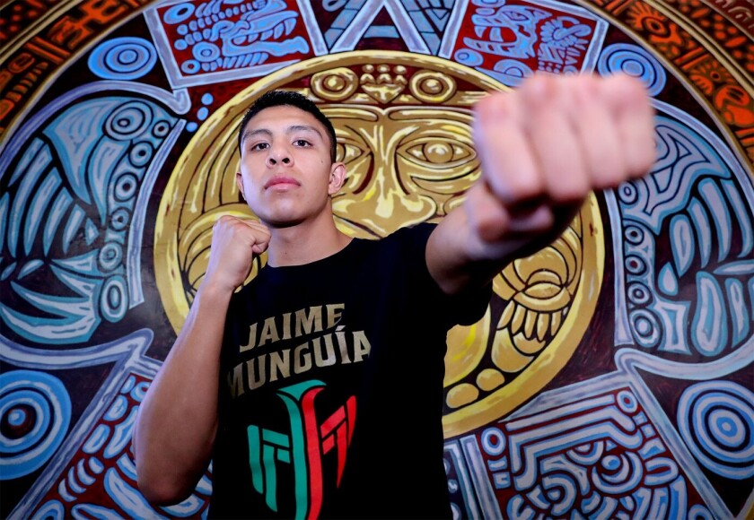 El boxeador mexicano Jaime Munguía de Tijuana.