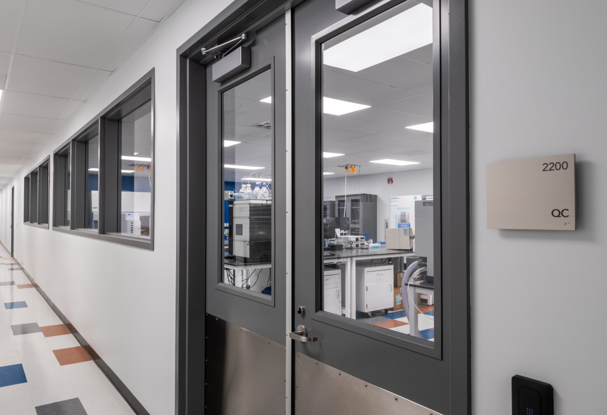 A quality control lab at TriLink BioTechnologies' new mRNA-focused manufacturing facility