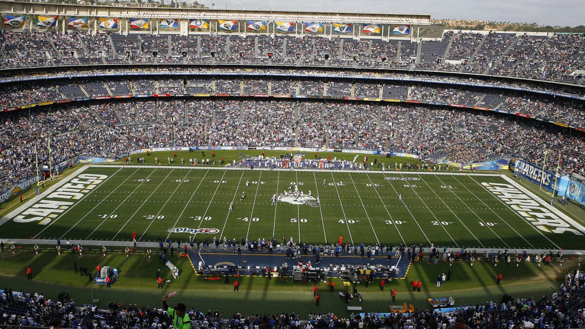 The San Diego Chargers have the option of terminating their lease agreement with Qualcomm Stadium next year.