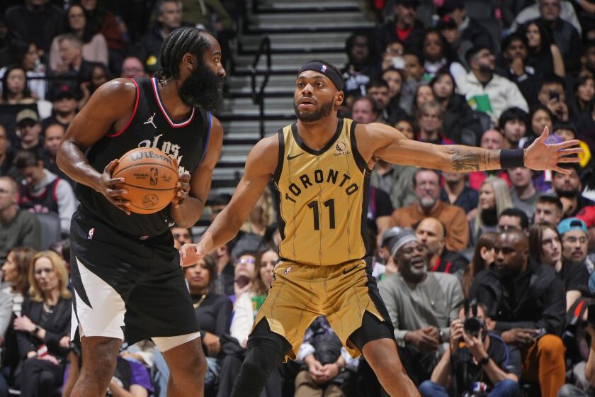 TORONTO, CANADA - JANUARY 26:Bruce Brown #11 of the Toronto Raptors plays.