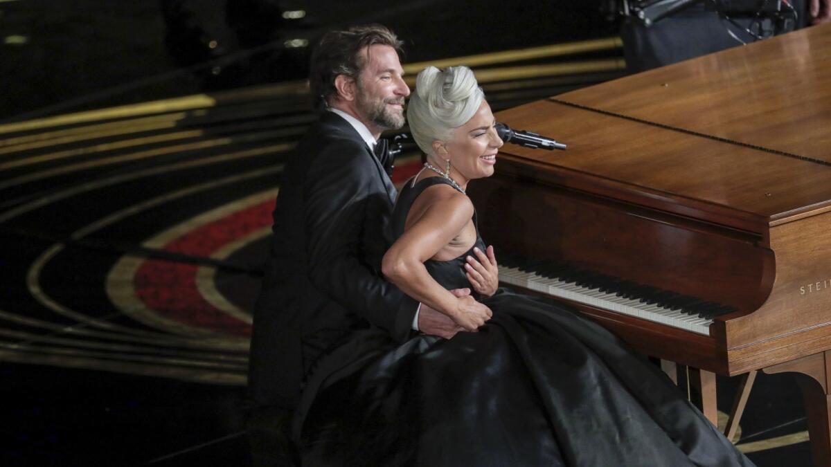 Bradley Cooper and Lady Gaga during the telecast of the 91st Academy Awards in the Dolby Theatre at Hollywood & Highland Center in Hollywood, CA.