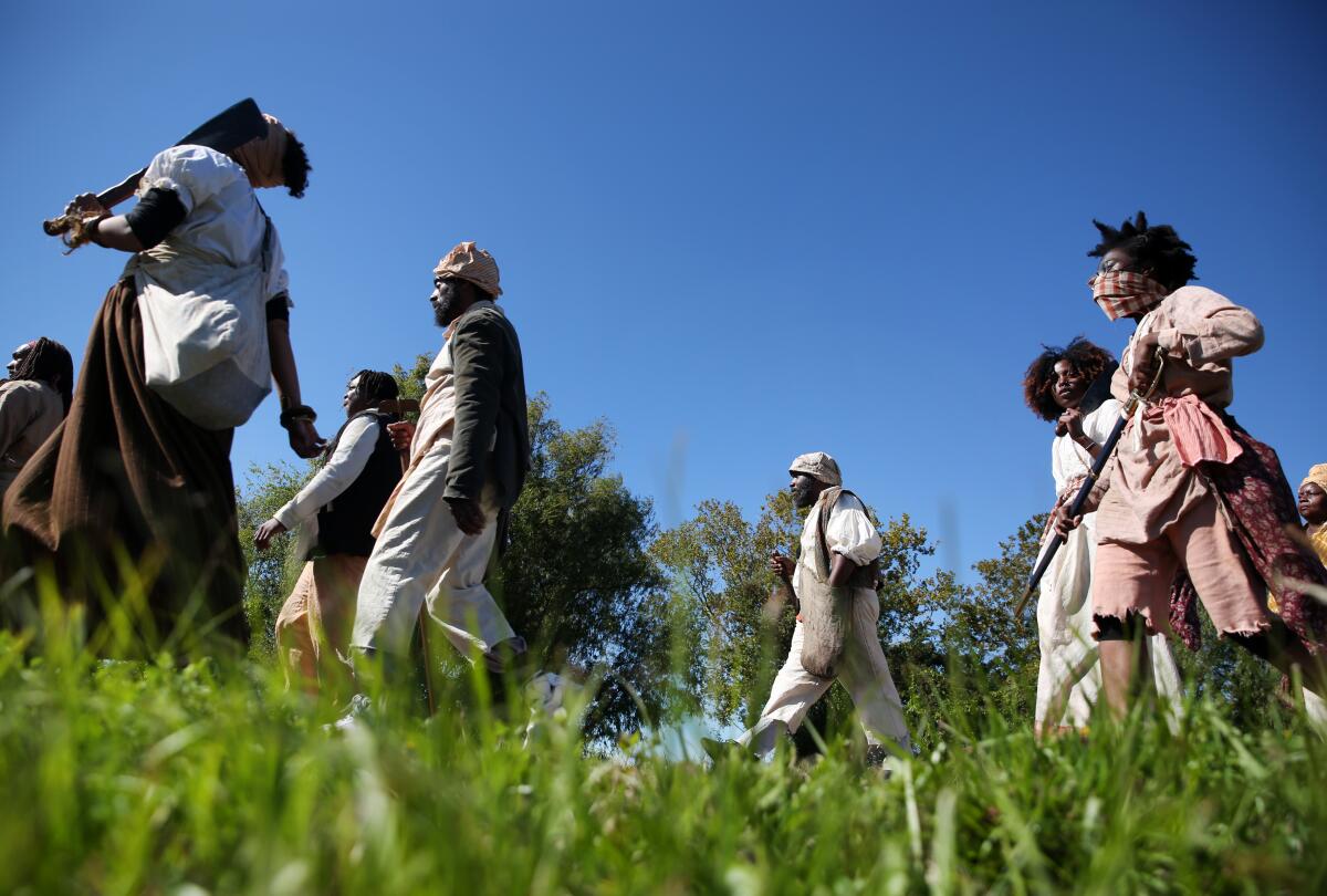 Historians disagree about the details of the 1811 slave rebellion that was reenacted.