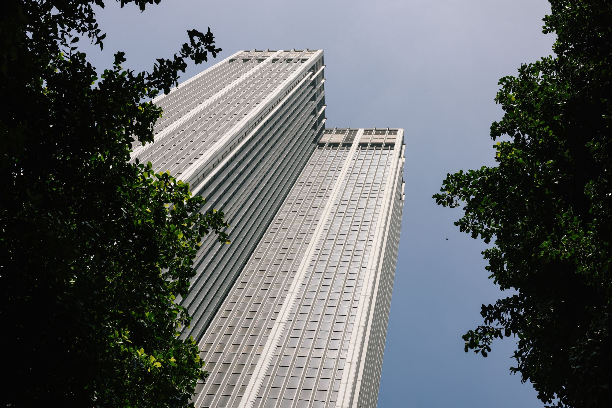 A long-vacant 1960s office tower in the financial district that was designed by noted midcentury architect William Pereira.