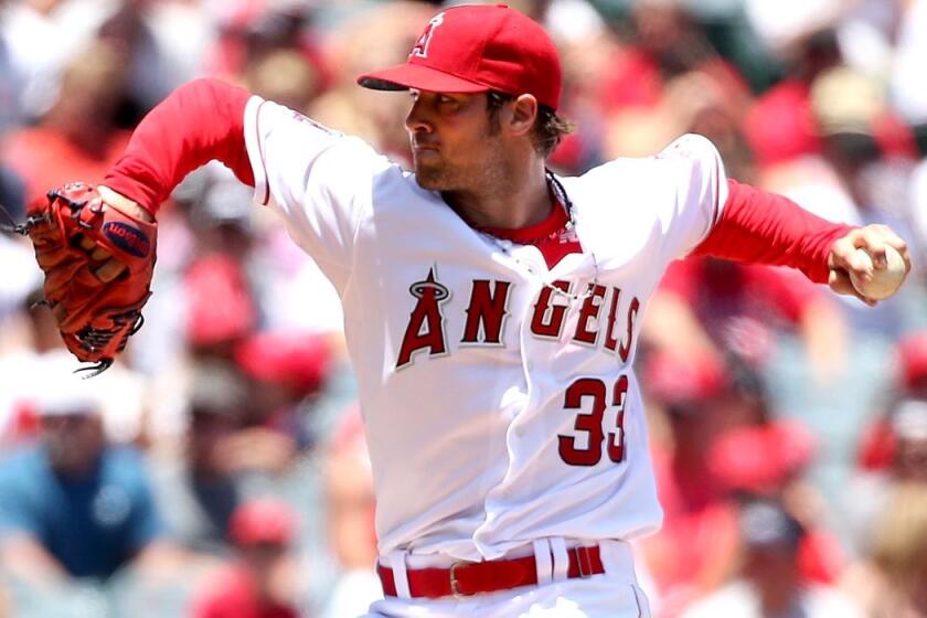 Angels starting pitcher gave up one run in 7 1/3 innings against the White Sox on Sunday afternoon in Anaheim.