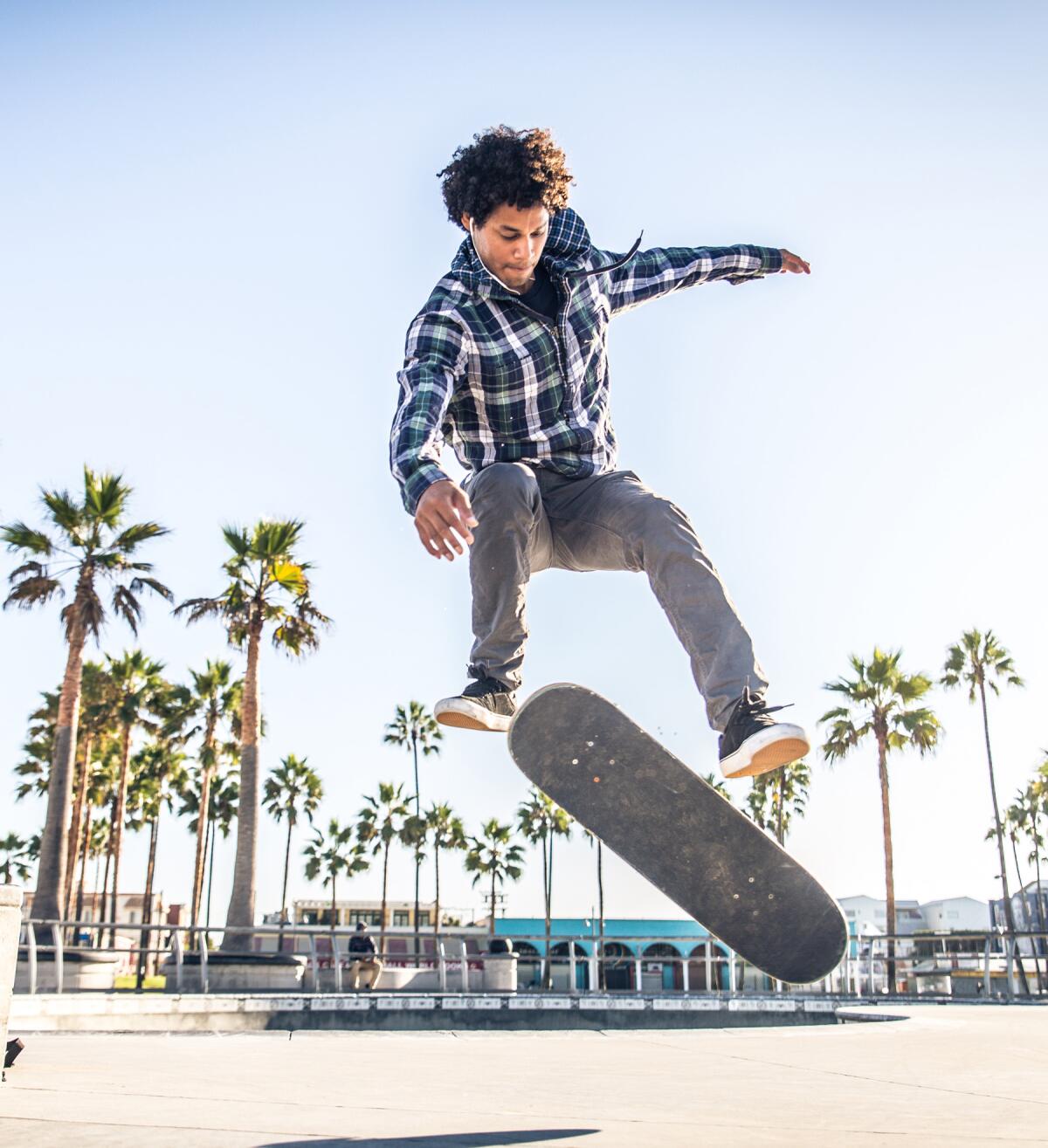 man skateboarding
