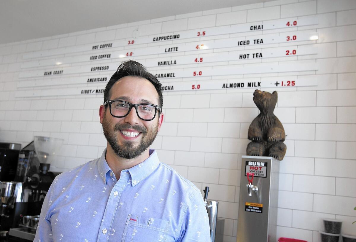 Owner Jeff Clinard runs the new Bear Coast Coffee shop.