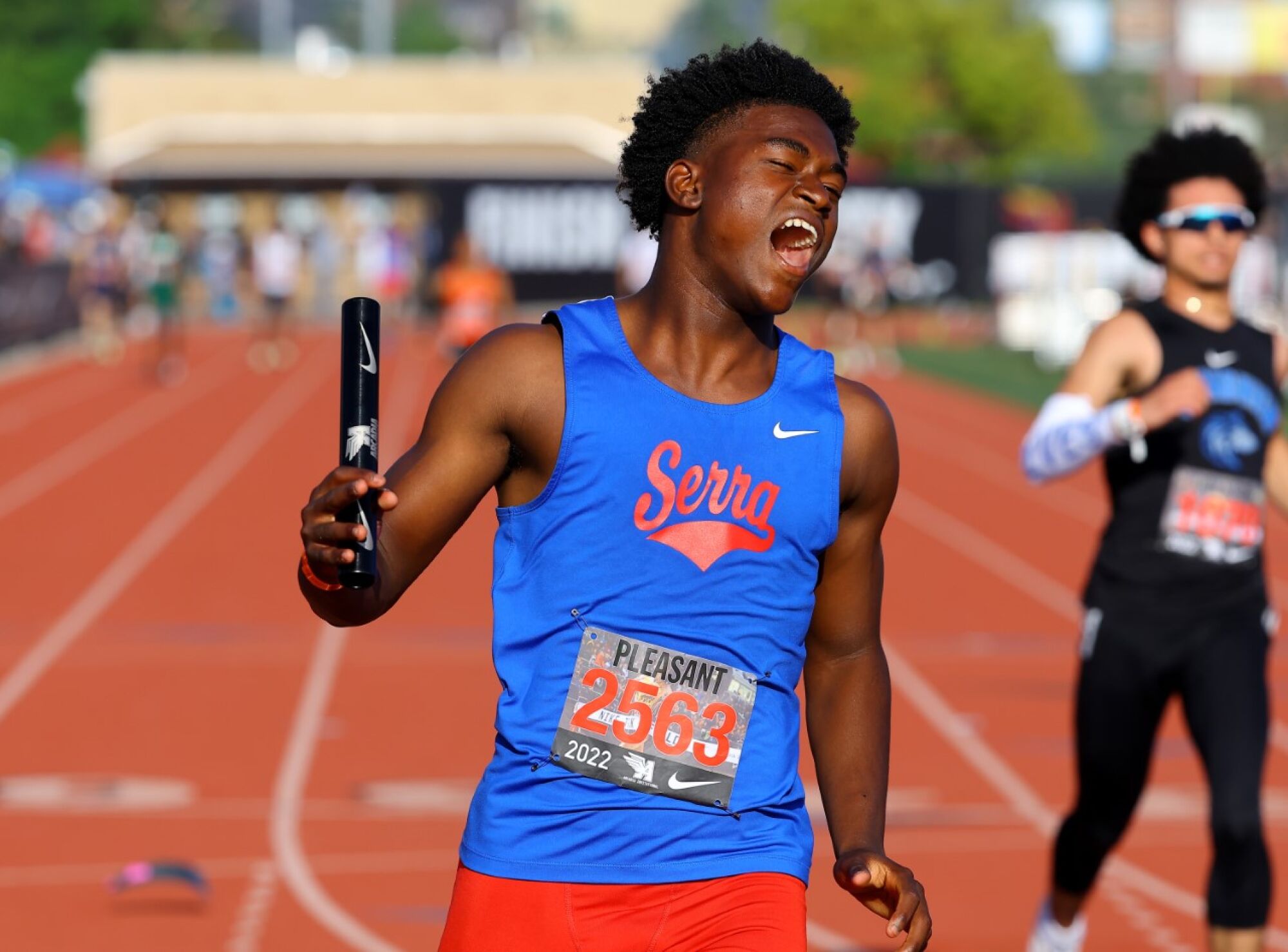 Gardena Serra's Rodrik Pleasant uses his blistering track speed to his advantage as a top cornerback.
