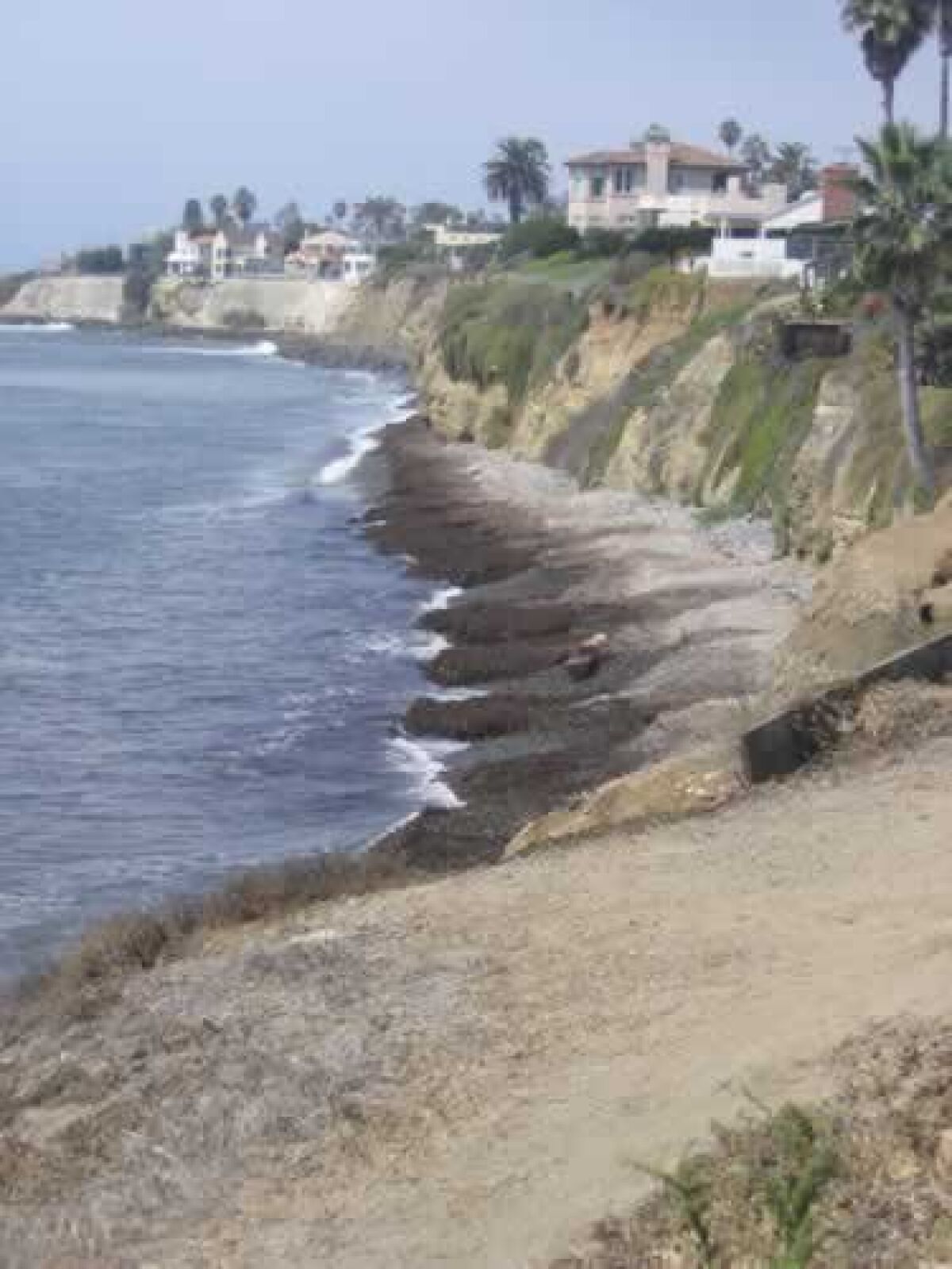 A view of the shoreline at Calumet Park in Bird Rock, near where a surfer was rescued June 21.