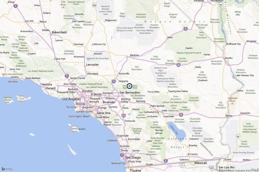 Big Bear Lake California Map Earthquake: 4.6 quake strikes near Big Bear Lake   Los Angeles Times