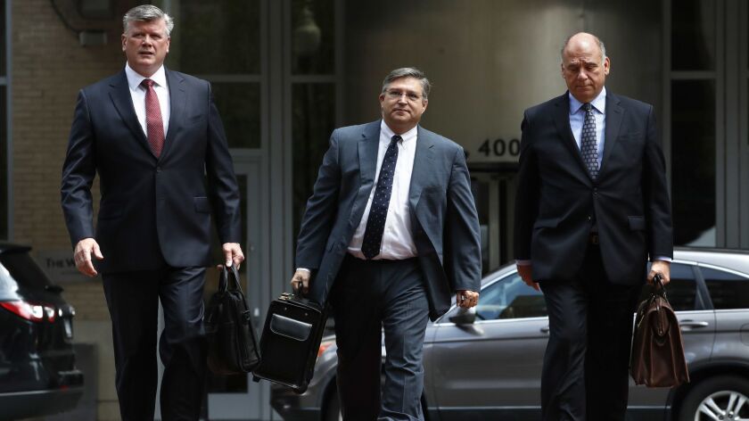 Paul Manafort's lawyers, from left, are Kevin Downing, Richard Westling and Thomas Zehnle.