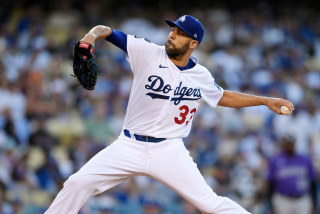 LOS ANGELES, CA - AUGUST 28: Pitcher David Price #33 of the Los Angeles Dodgers throws a pitch.