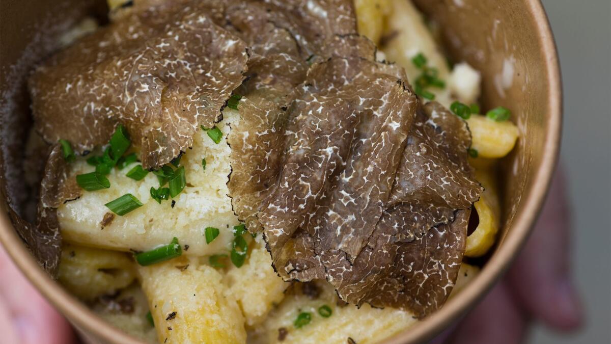 Pasta with black winter truffle sauce is a favorite at the Prince of Venice food truck.